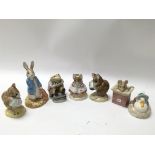 Seven Royal Albert Beatrix Potter figures all with