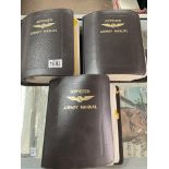 3 vintage copies of the Jeppesen Airway manual, Vo