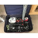 A Suit case containing a large quantity of cameras