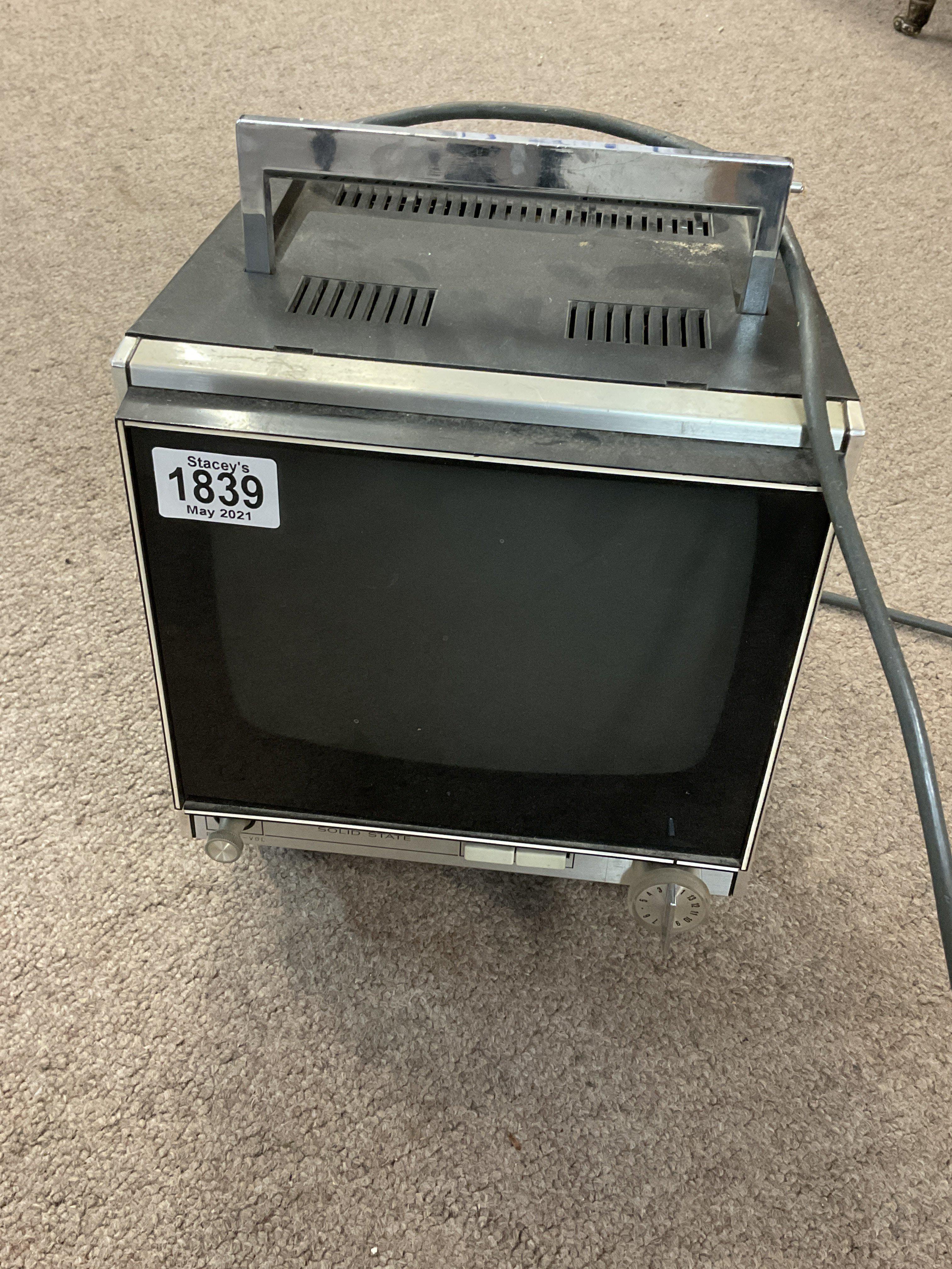 A vintage Sony portable transistor TV. Model 9-9OU