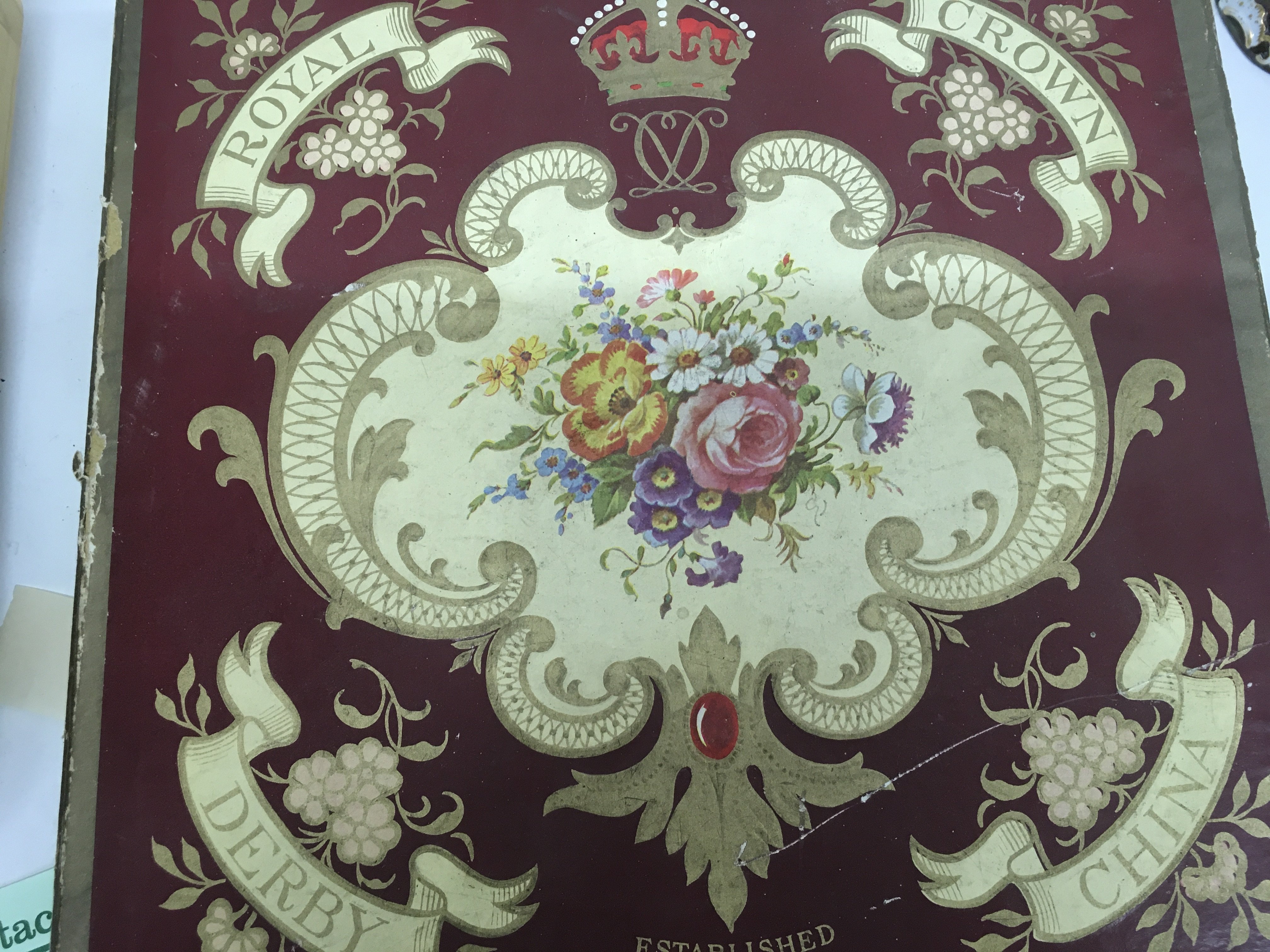 A boxed Royal Crown Derby tea set comprising six c - Image 4 of 4