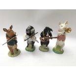Four Beswick Pig pro musical figures all with orig