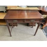 A small Edward mahogany 2 draw side table/desk.