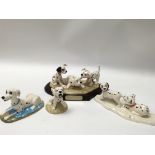 A collection of Royal Doulton figures from 101 Dal