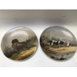 A pair of Vienna style hand painted plates, late 1