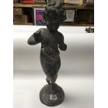 A large Pewter (soft metal) Garden statue of a chi
