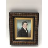 A nice 19th century portrait miniature on ivory, i