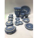 A collection of Wedgwood Jasper ware .