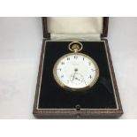 An Ingomar 9ct gold cased pocket watch with Arabic