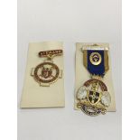 A pair of Masonic medals.