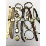 16 vintage ladies watches, some with incabloc movements - NO RESERVE