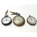 Three antique pocket watches for restoration purposes.