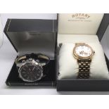 Two boxed watches comprising a Rotary example and
