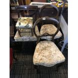 Vintage chairs x3 Stool
