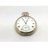 A 9ct gold cased open faced Benson pocket watch.