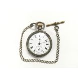 A silver cased pocket watch with subsidiary second