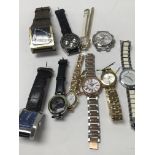 A mixed collection of watches including brands suc