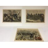 Three 19th century prints depicting scenes from th