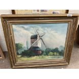 A framed oil on canvas titled The Mill, Mountnessi