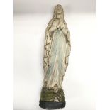 A plaster figure of the Madonna, approx height 41c