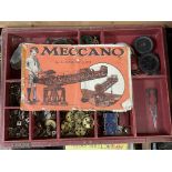 A Meccano 4a accessory case and contents