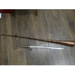 A bayonet and a copper hunting horn - NO RESERVE