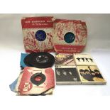 Four Beatles reel to reel albums, various 7inch si