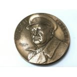 A Winston Churchill medallion by Pierre Turin of F