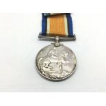 A WW1 medal awarded to 447104 PNR W J HALL R.E.