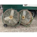 2 large vintage Industrial fans.