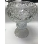 A large cut glass lead Crystal centre bowl. The ap