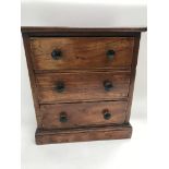 A small apprentice chest fitted with three drawers