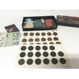 A well presented collection of Penny coins bank no