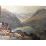 A framed watercolour Highland Landscape Signed and
