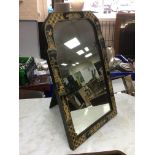 A Japanese lacquered frame table mirror, approx he