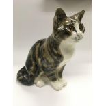 A Winstanley pottery cat, approx height 27cm.