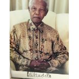 A genuine signed photograph Nelson Mandela 1918-20