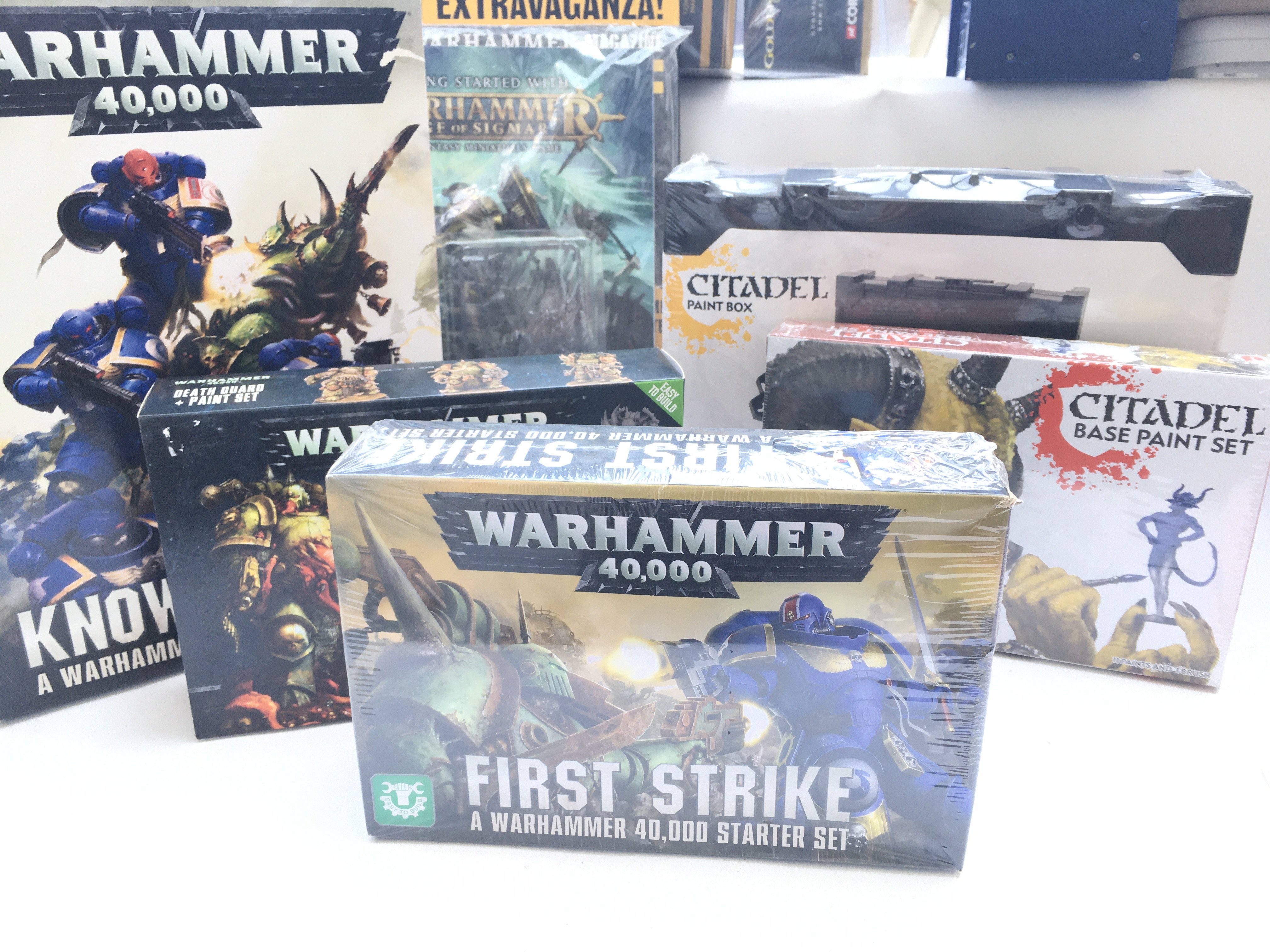 A Box Containing A collection of War Hammer And Ci