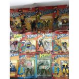 A Collection of Marvel Comics Carded X-Men Figures