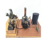 A Stuart Models Steam Engine including Feed Pump & Reservoir. Includes oils and certificate of