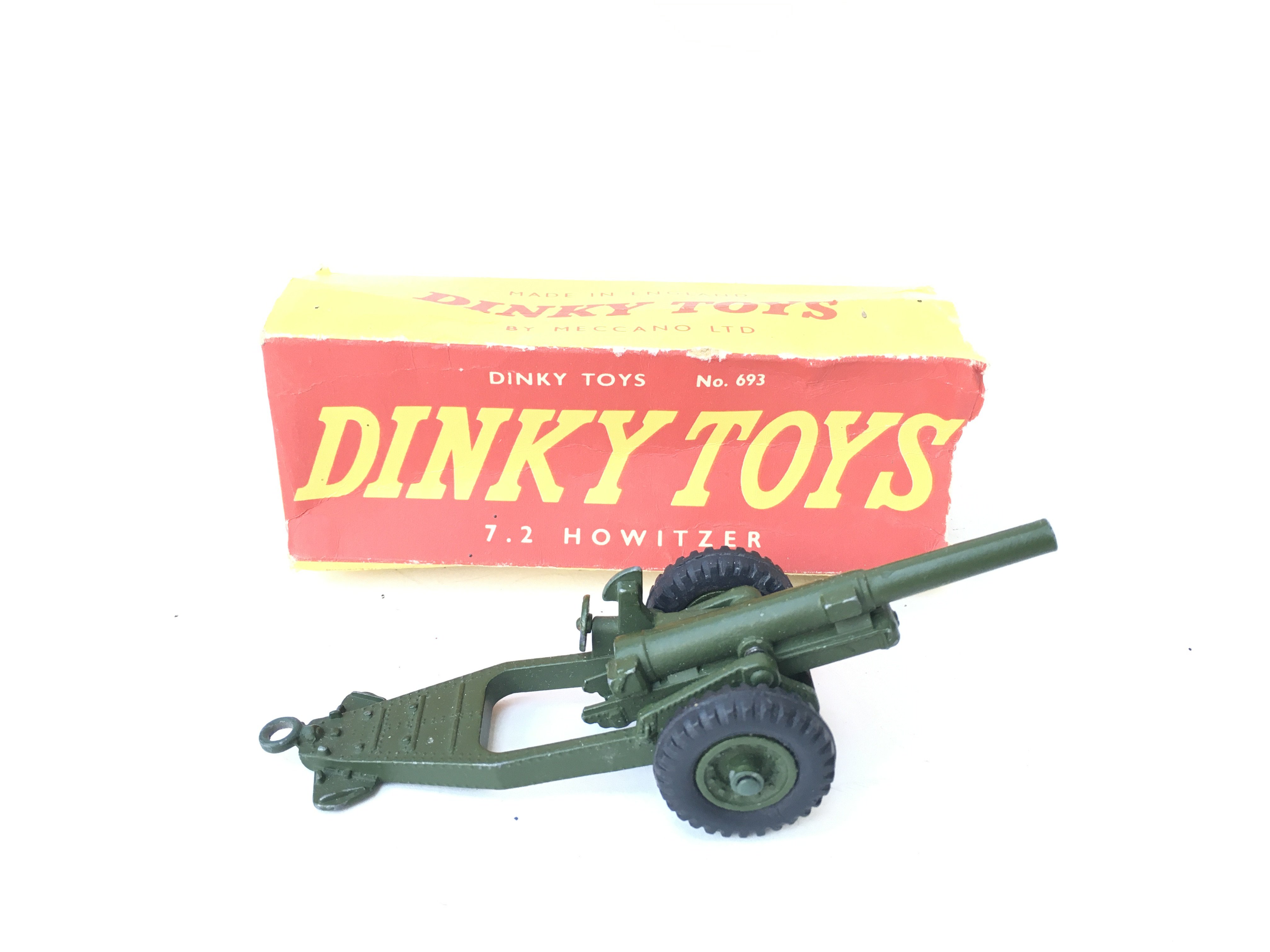 A Boxed Dinky 7.2 Howitzer Gun #693.