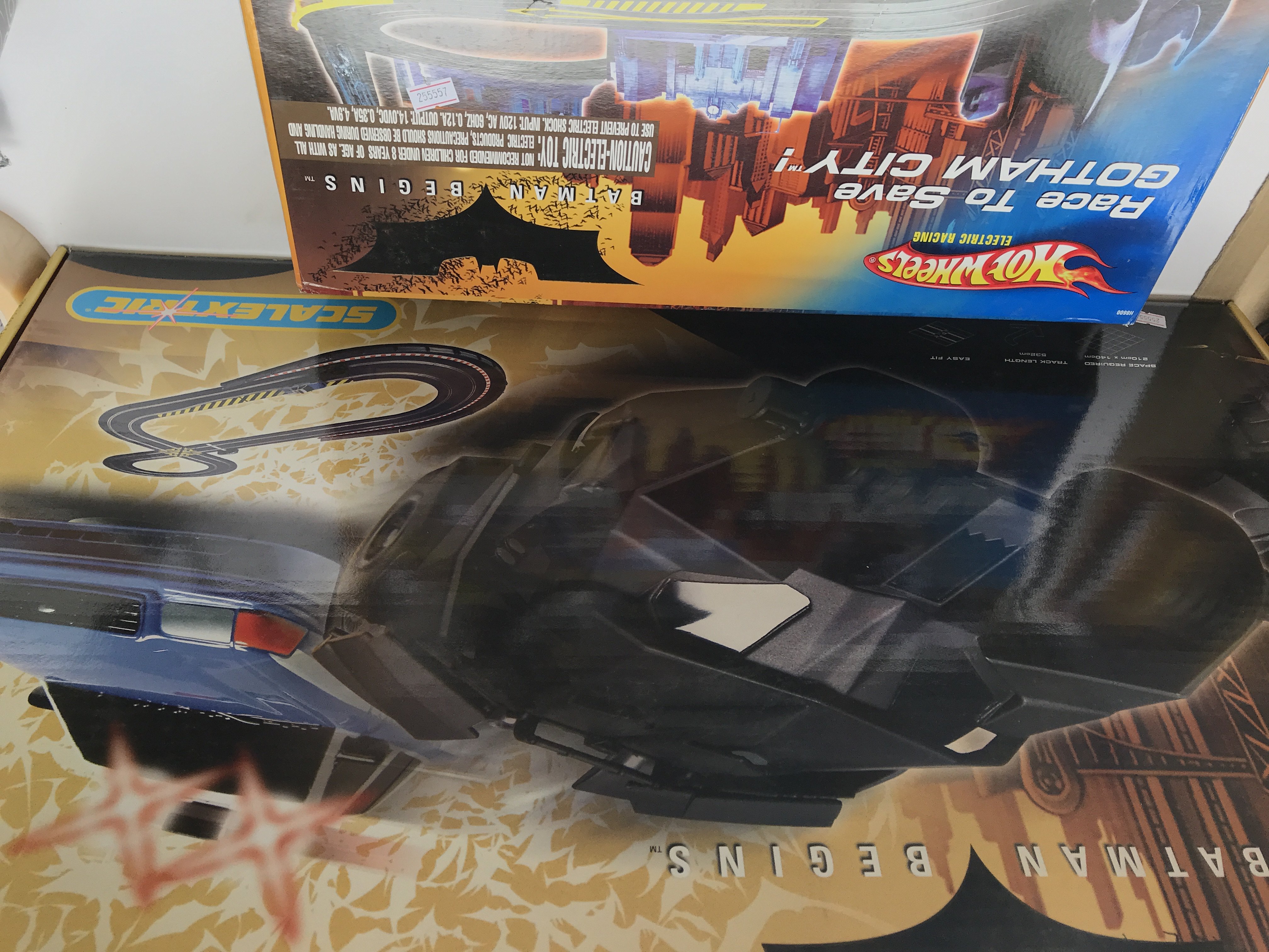 A Batman Begins Scalextric Set (Sealed) and a Hotw