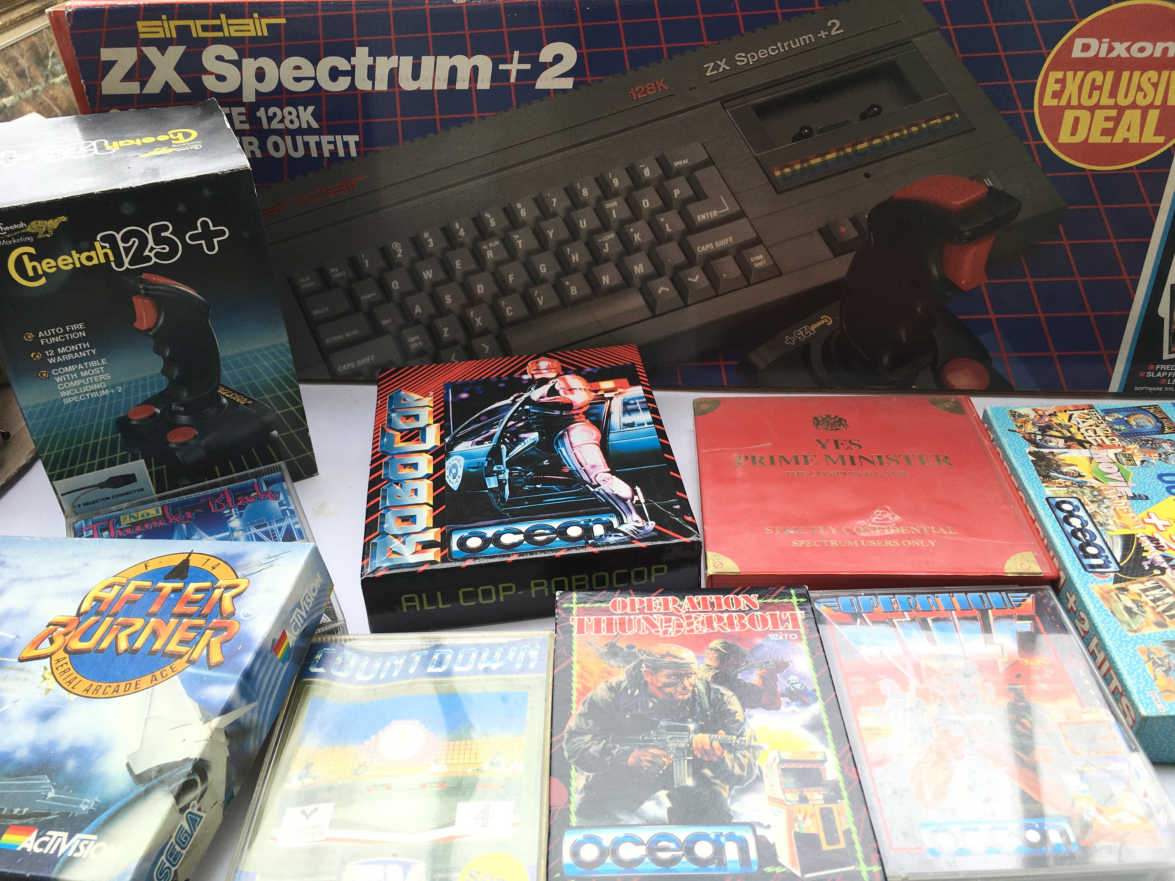 A Boxed ZX Spectrum +2 with games and Joystick.(2)