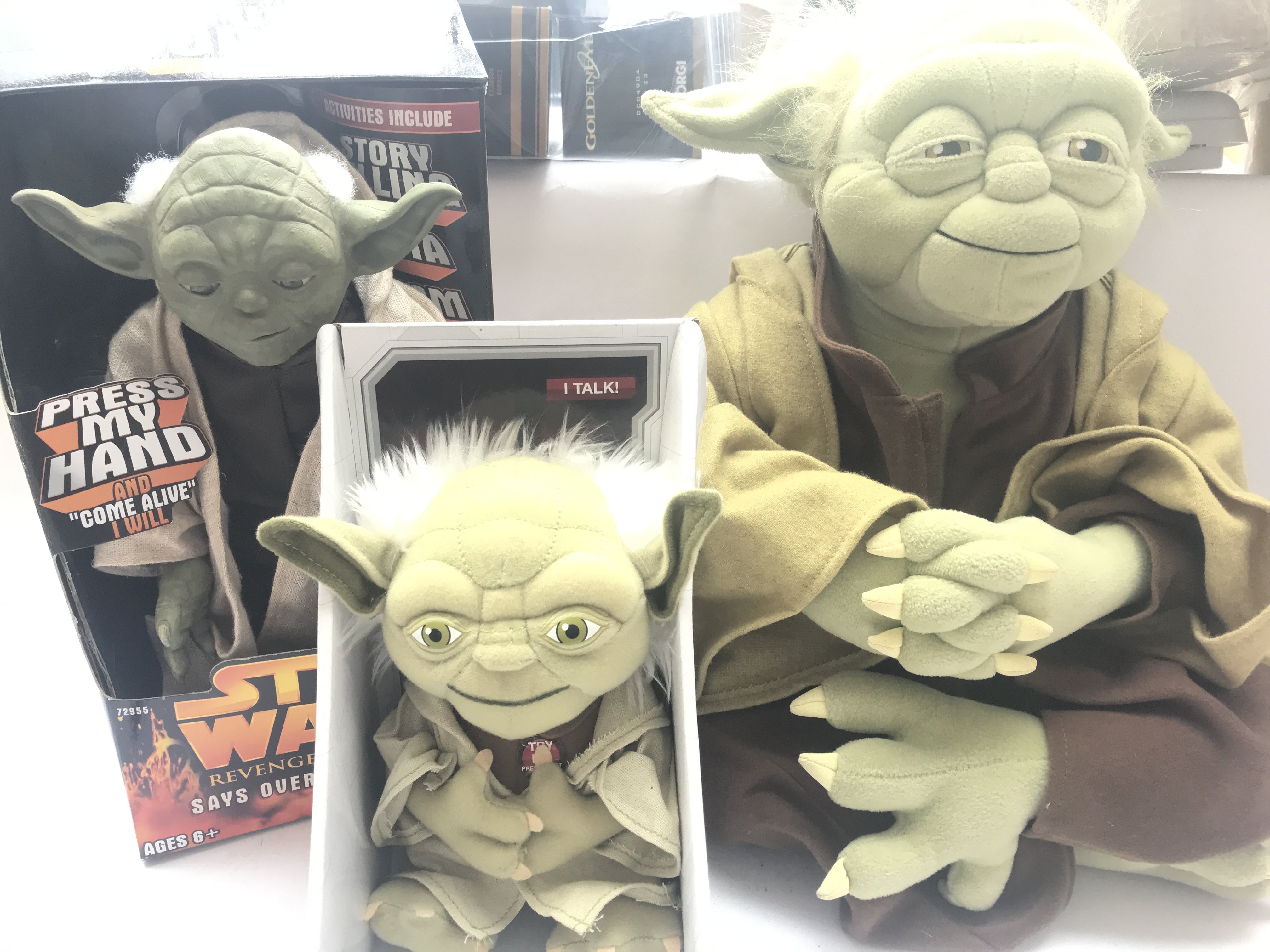 A Collection of Star Wars Yodas including Call Upo