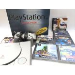 A Boxed PlayStation one With 6 Games. 2 Controller