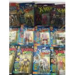 A Collection of Marvel Comics Carded X-Men Figures