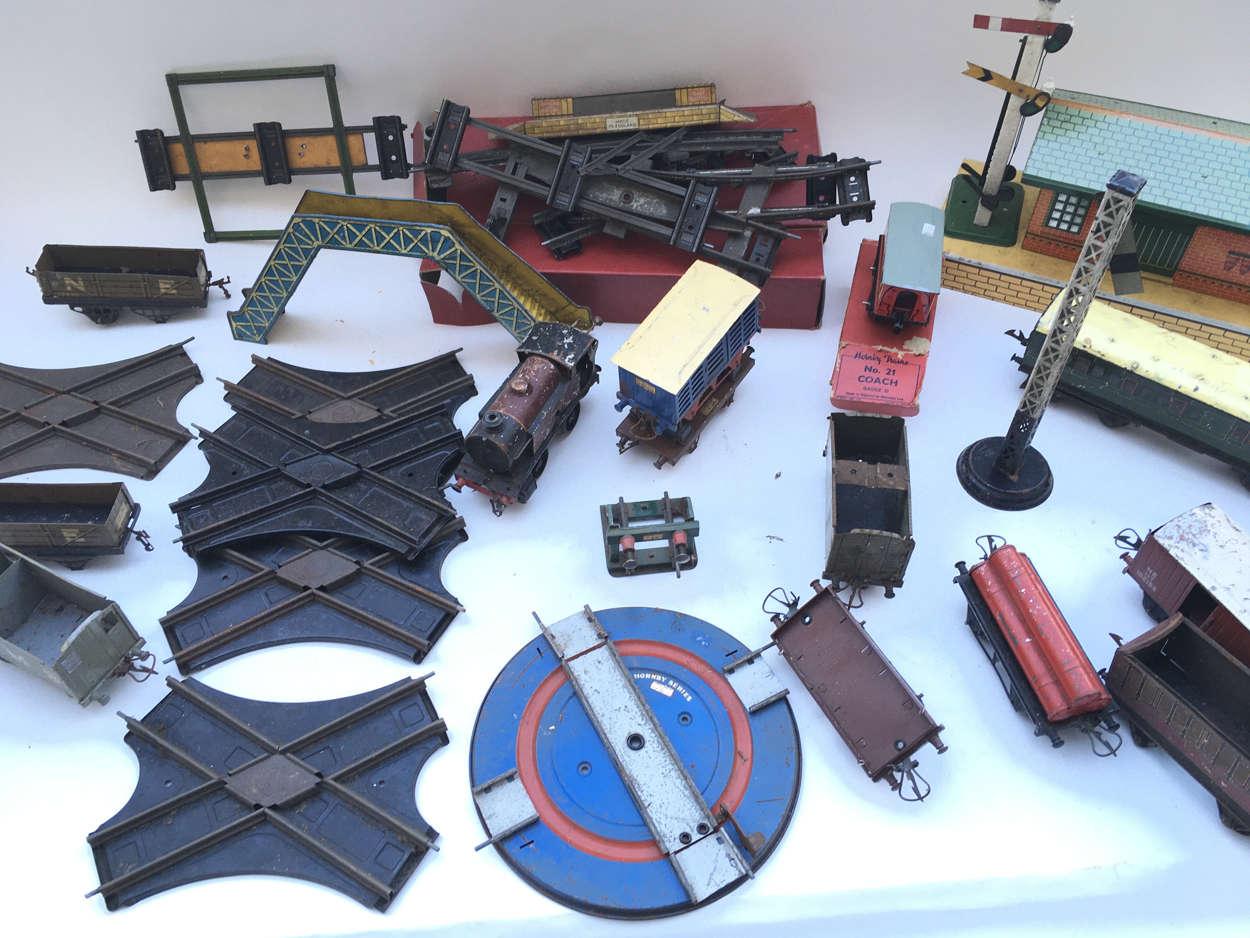 Large collection of Hornby including trains - track - setting.