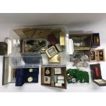 A collection of coins, costume jewellery and other