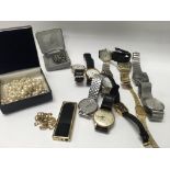 A Collection of dress watches and small items of c