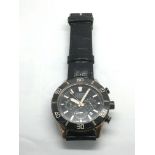 A gents Pulsar chronograph watch with a black dial